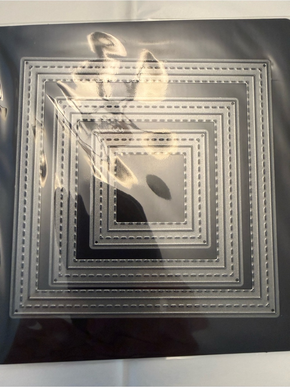 Close To My Heart Stitched Square Frames Thin Cuts Metal Dies - New - Picture 3 of 3